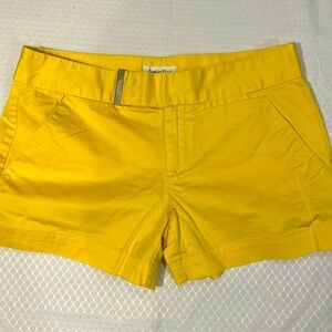 Sunny yellow Calvin Klein Shorts, Size 4, inseam is 3.5 inch, cute metal accent